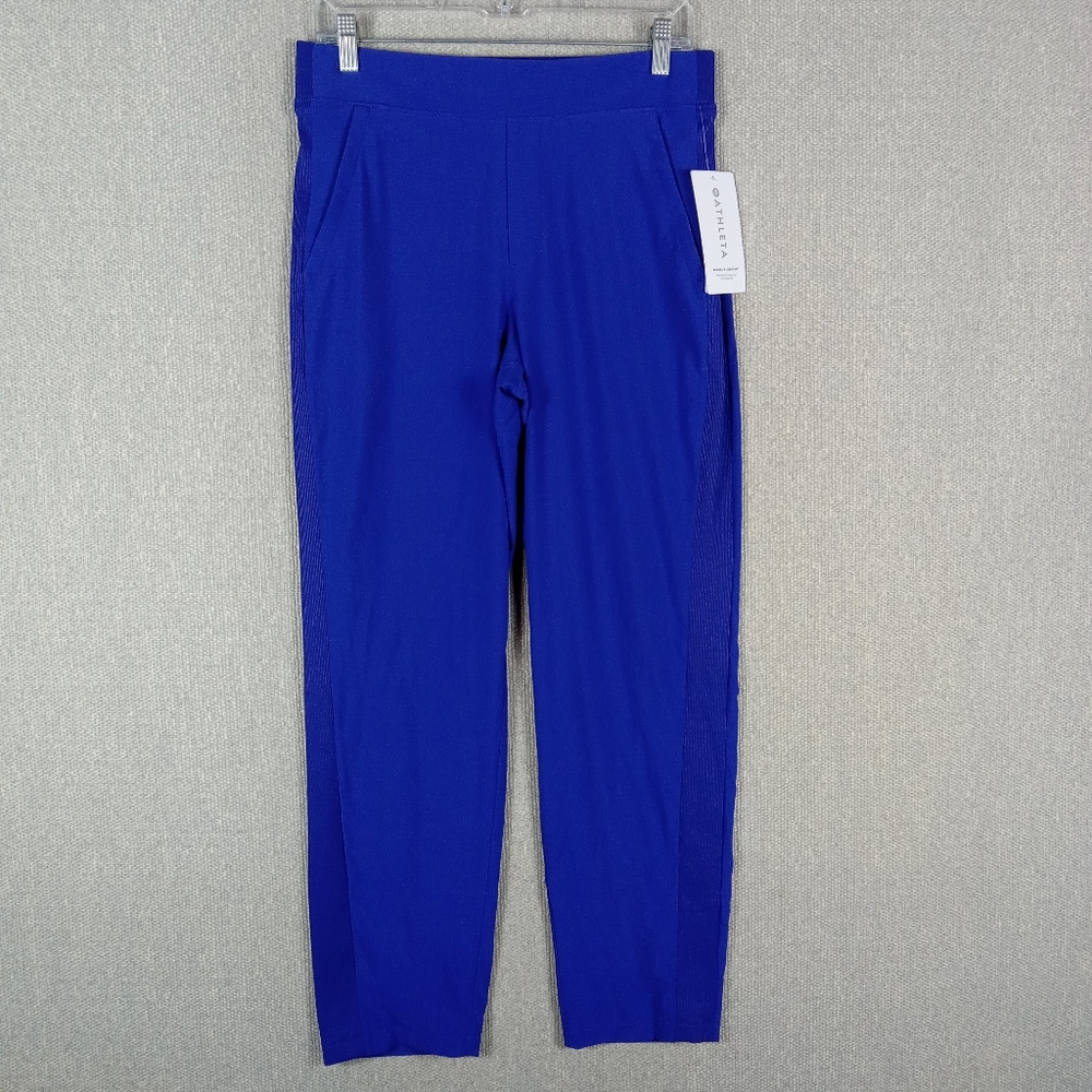 Athleta Brooklyn Mid-Rise Ankle Pant Lazurite Blue 6 Summer Travel Athleisure